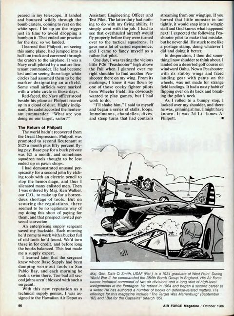 A page from 'Philpott Has the Last Word' — Air Force Magazine, October 1986.