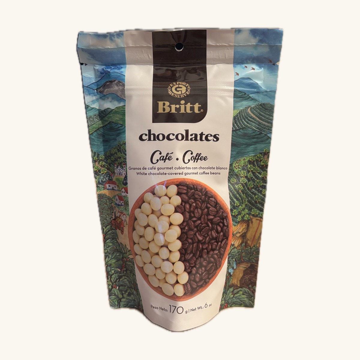 Café Britt White Chocolate-Covered Coffee Beans
