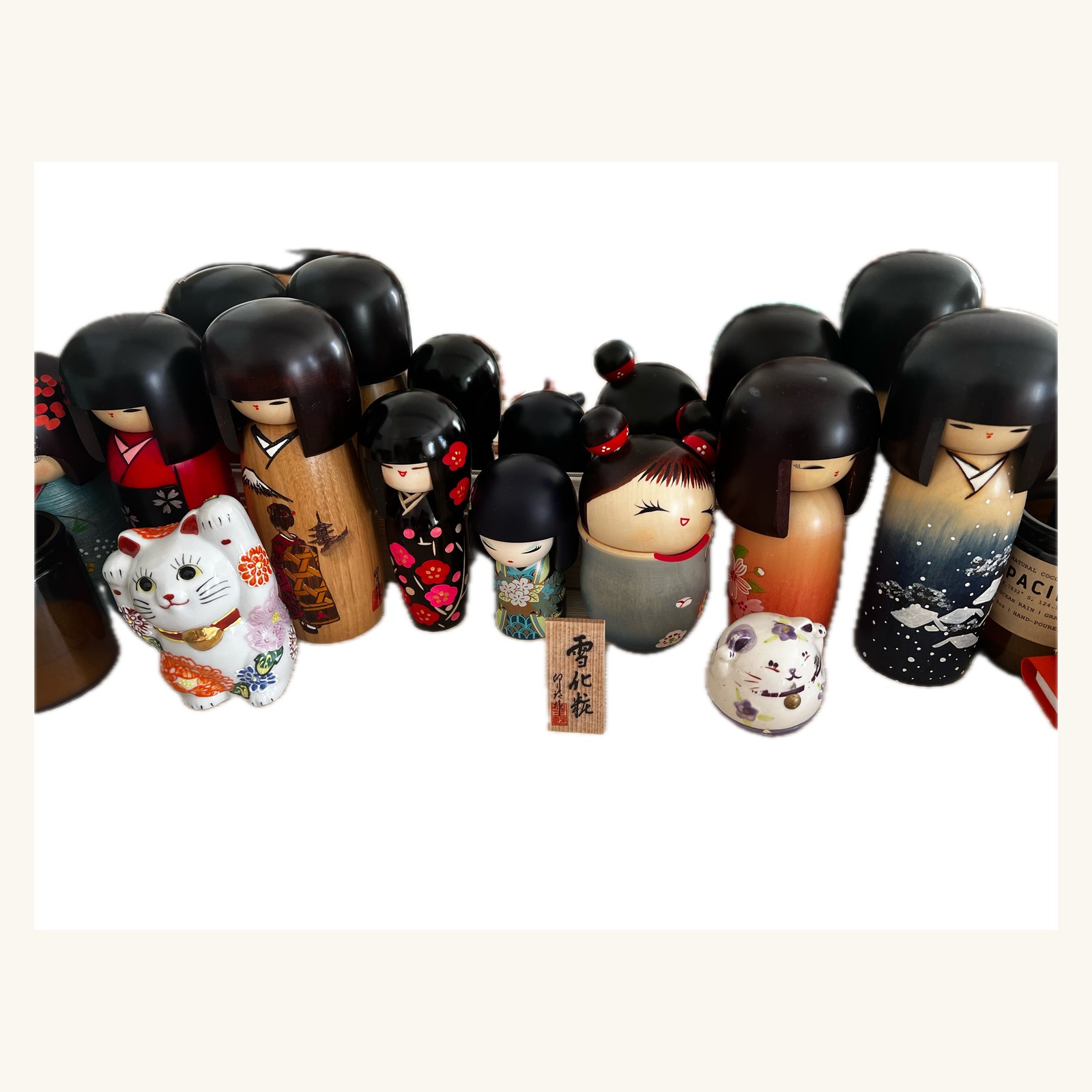 Kokeshi dolls — Kristen's collection, gathered for her daughter