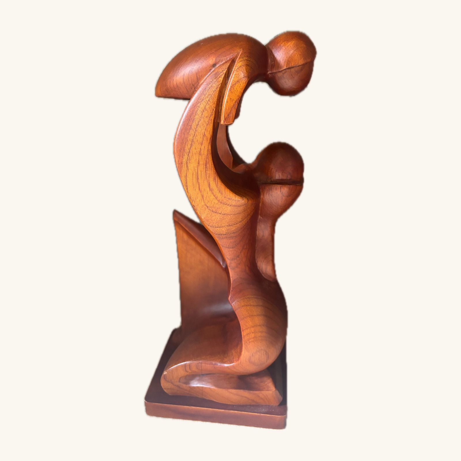 Mother-and-Child wood sculpture
