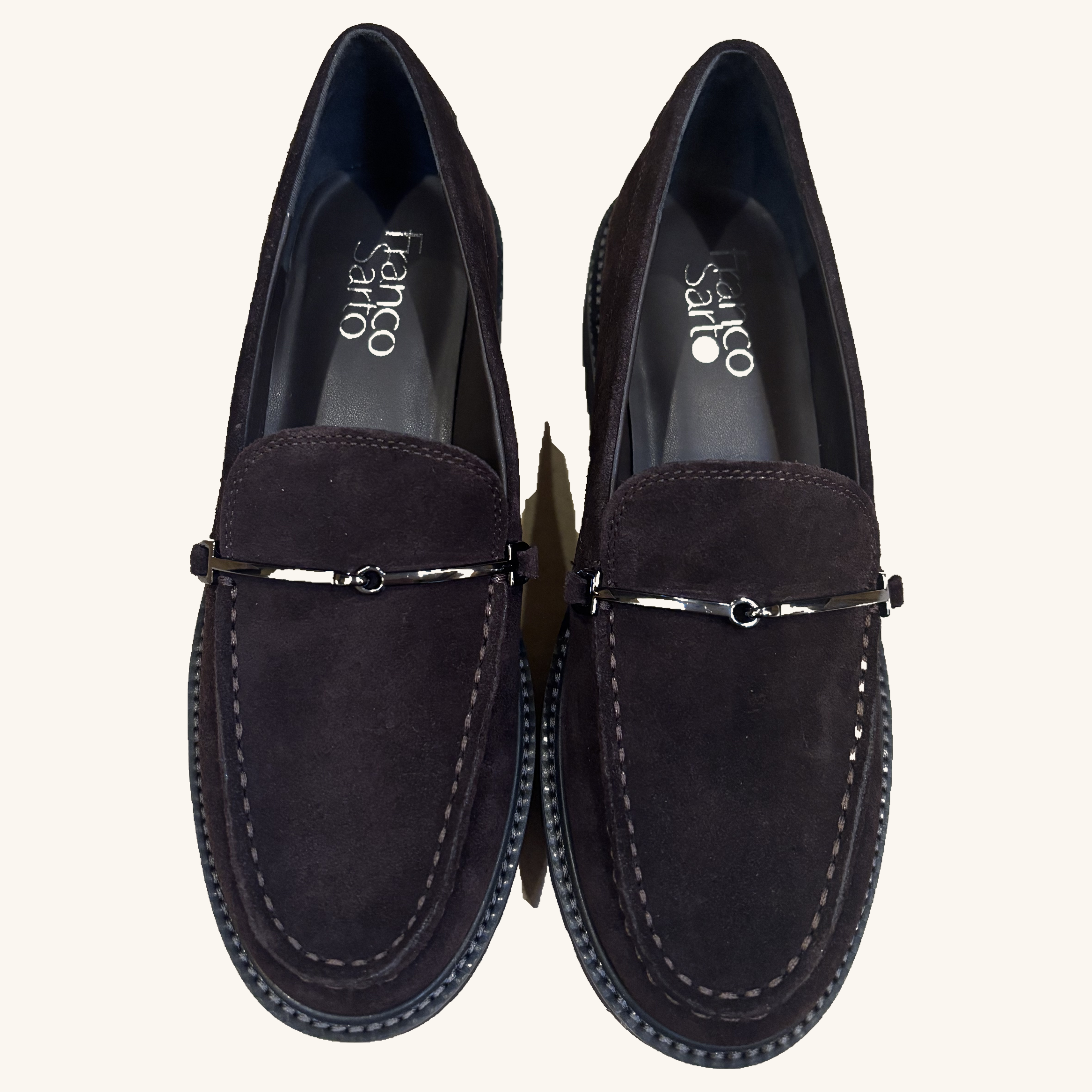 Franco Sarto brown suede bit loafers