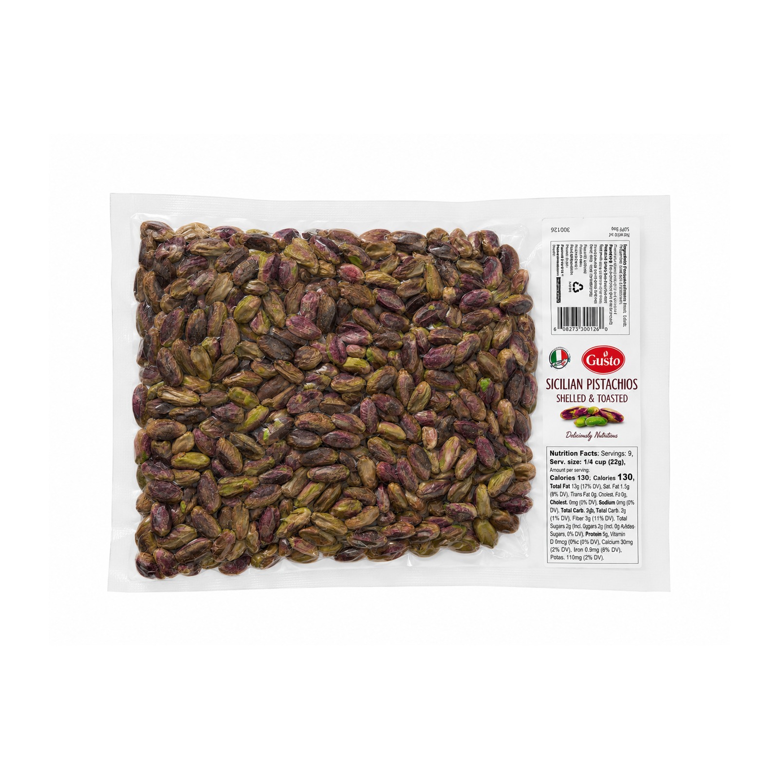 Gusto Sicilian pistachios — shelled & toasted